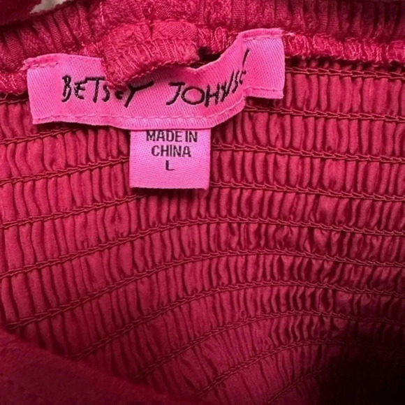 Betsey Johnson | Red Ruffle Fit & Flare Pinup Rockabilly Dress Size L Large - Picture 9 of 15